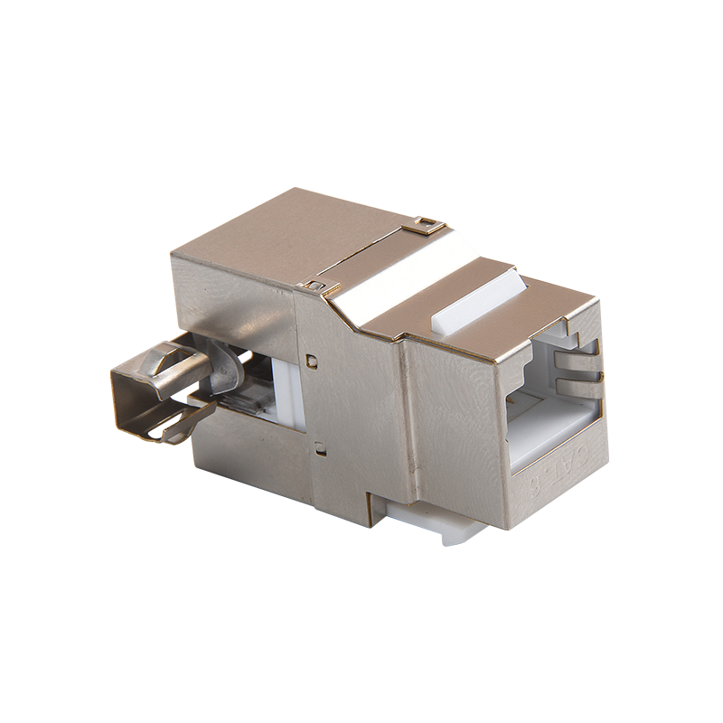 SMT-1016D8C6-FTP 180 graus Cat6a Keystone Jack 110 e Krone IDC